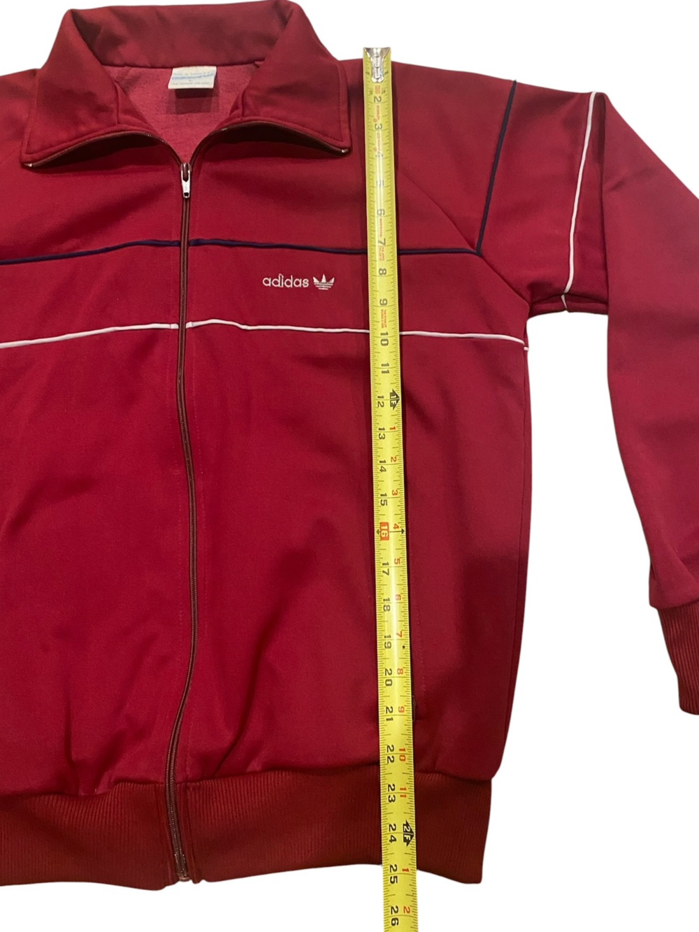 Adidas Men’s Vintage Maroon Trefoil Taiwan Y2K Track Suit 70s 80s Size L - Picture 11 of 15